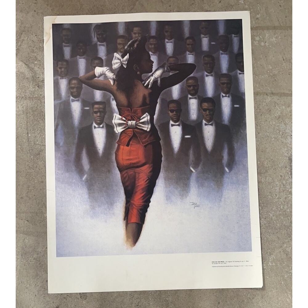 EYES ON THE PRIZE - by Jay C. Allen, Vintage Print, Large - African American Art